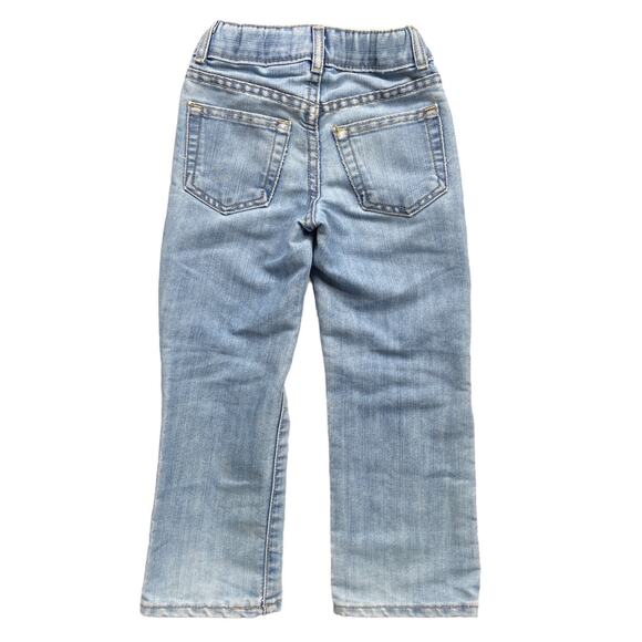 Girls 4 Slim Wide Leg Jeans Ripped Knees Distressed - Picture 2 of 9